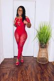 Red Seamless Jumpsuit