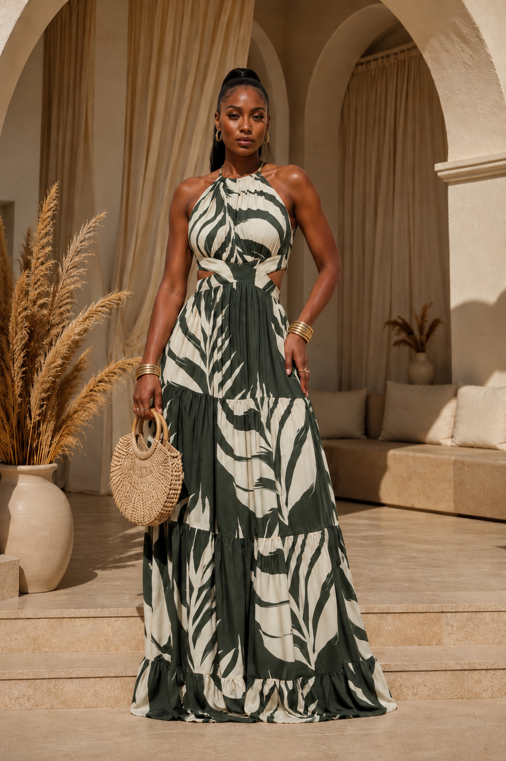 Leaf cut out maxi