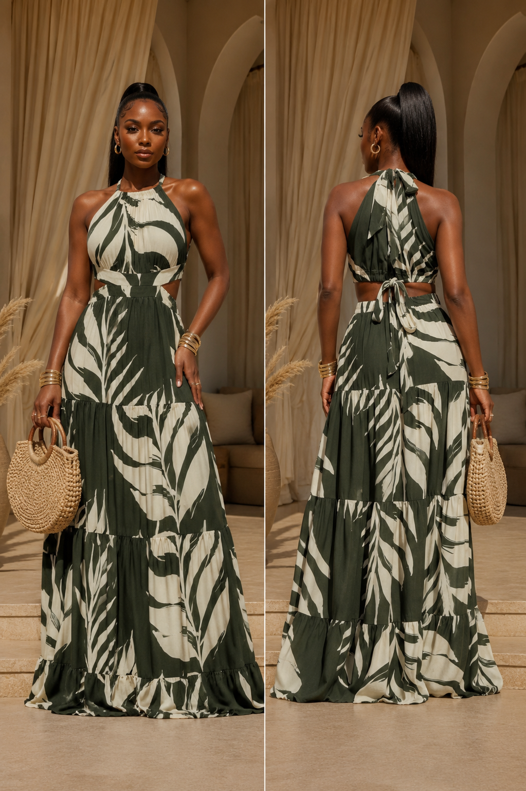 Leaf cut out maxi