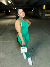 Load image into Gallery viewer, Green solid seamless Jumpsuit