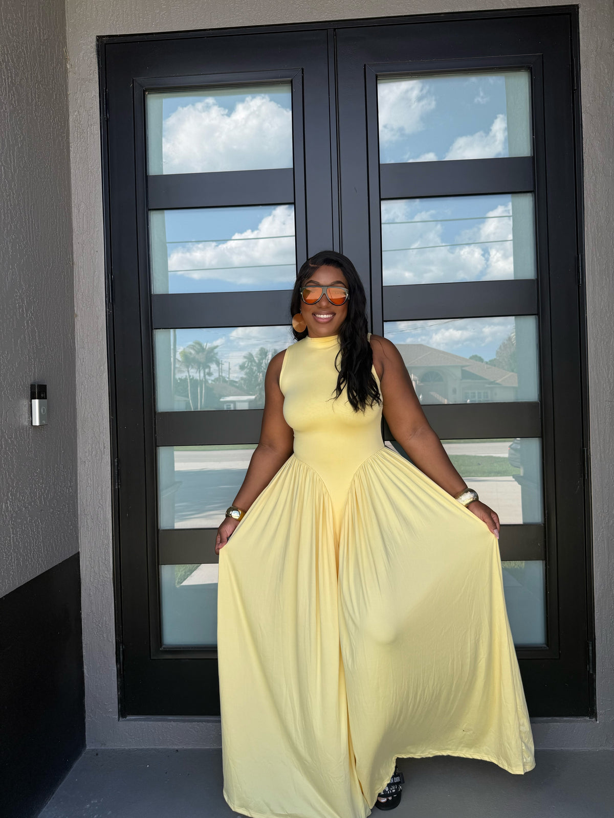 Carmen yellow Maxi dress