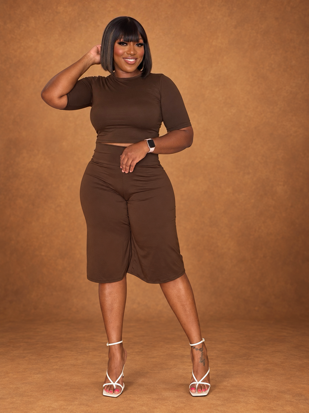 Wide leg capri set