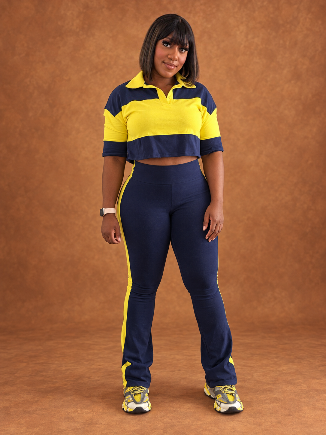 Yellow and blue color block set