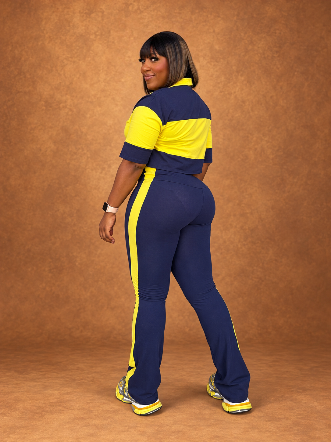 Yellow and blue color block set