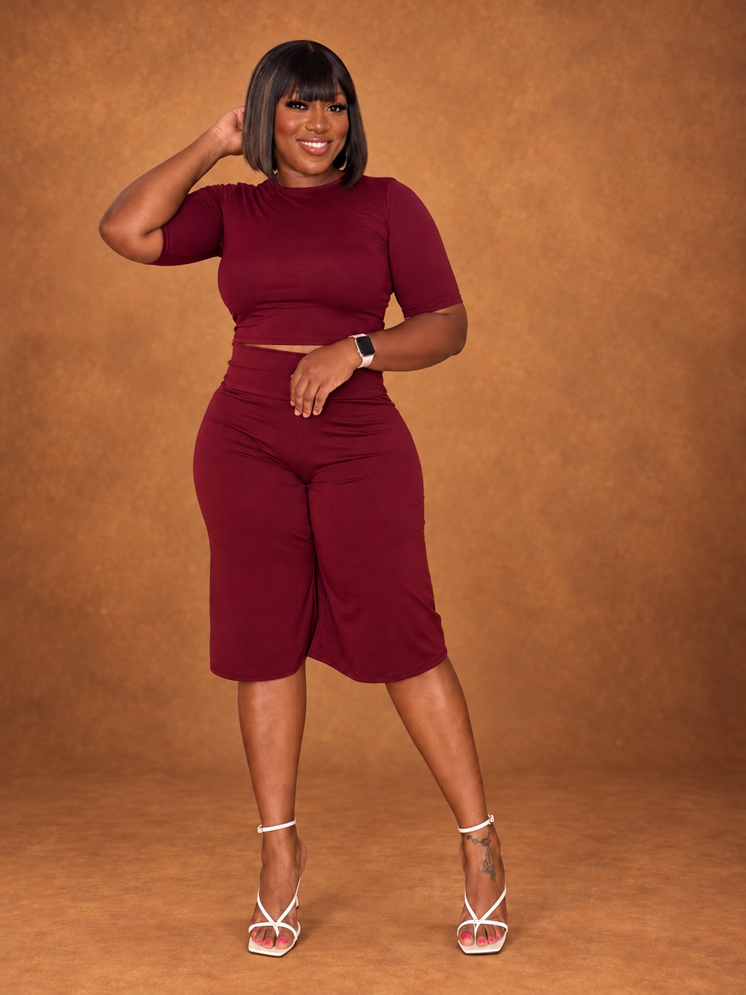 Wide leg capri set
