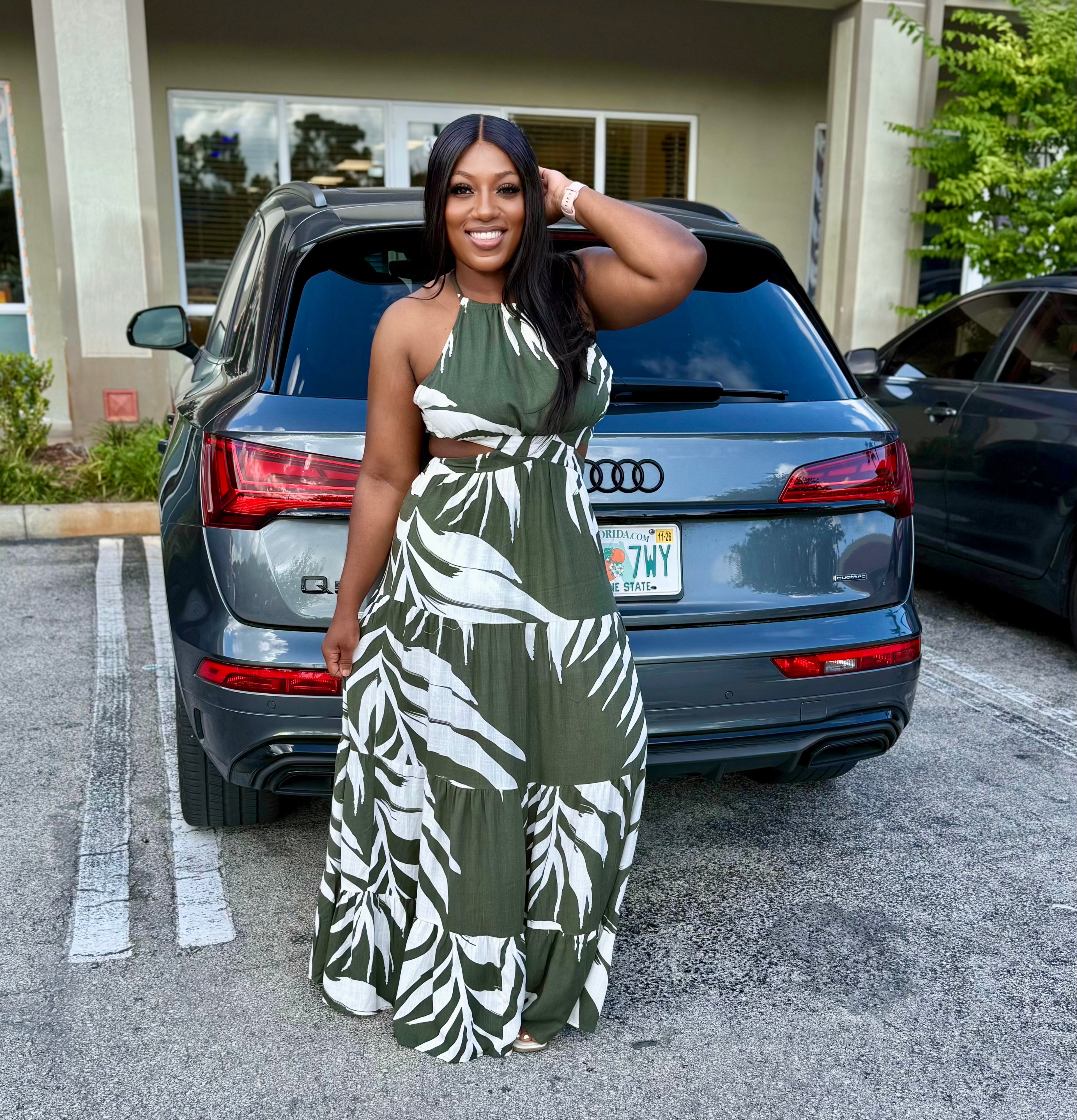 Leaf cut out maxi