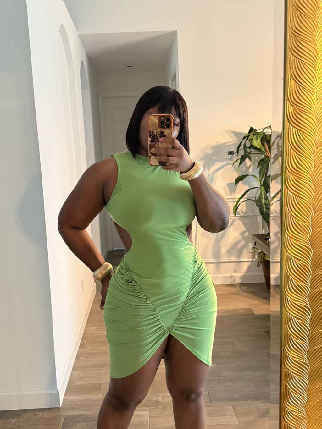 Dakia  apple green dress
