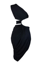 Load image into Gallery viewer, BLACK ASYMMETRICAL DRESS