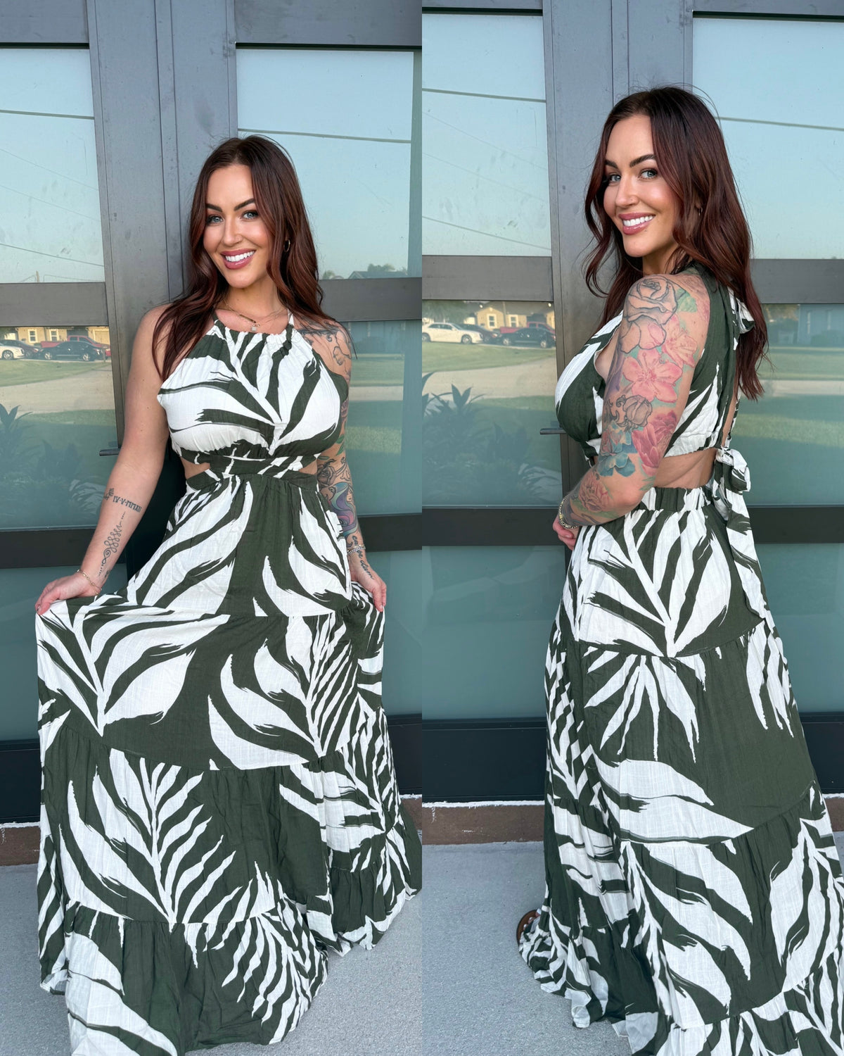 Leaf cut out maxi