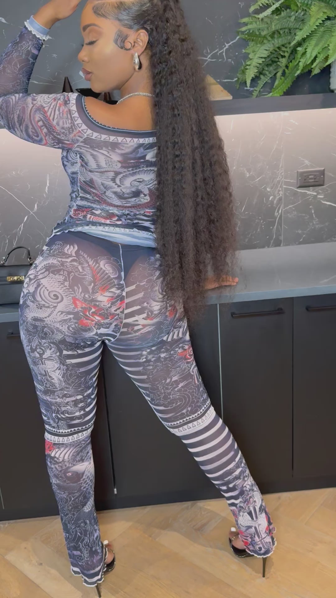 Tattoo 3 pc leggings set