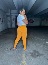 Load image into Gallery viewer, Orange high waisted pants