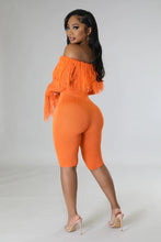 Load image into Gallery viewer, Orange knit Romper