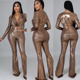 Glitzy pants set